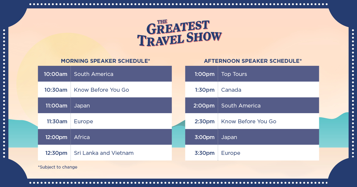 Register now for The Greatest Travel Show!